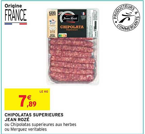 chipolatas supérieures jean rozé