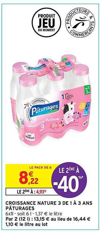 croissance nature 3 de 1 à 3 ans pâturages