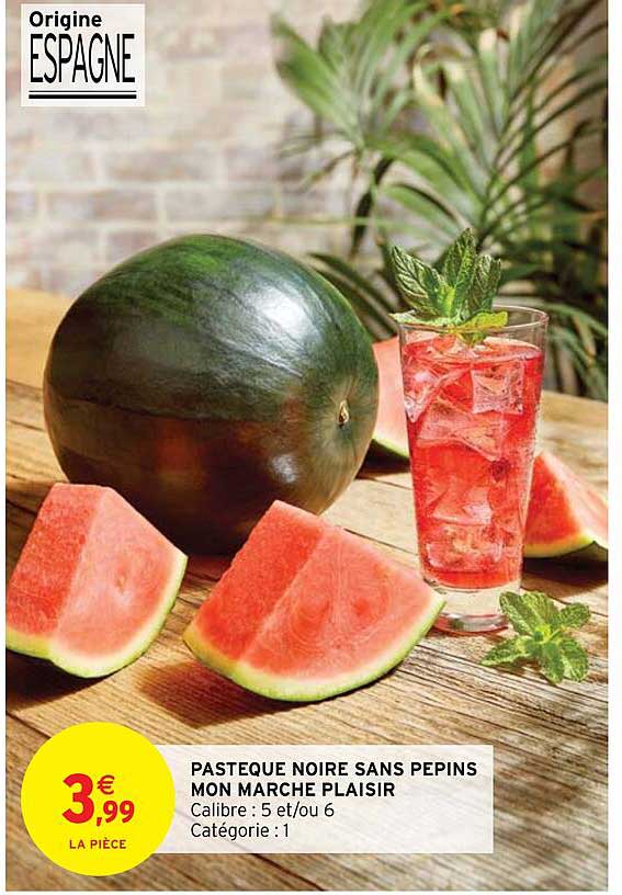 pastèque noire sans pépins mon marché plaisir