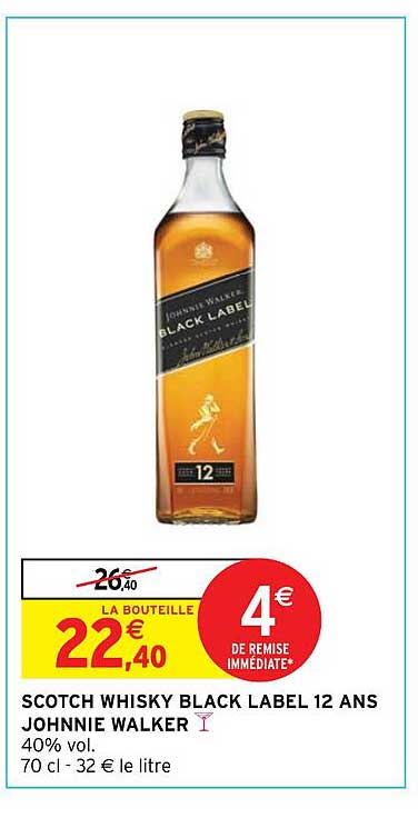 scotch whisky black label 12 ans johnnie walker