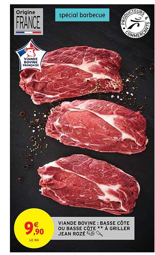 viande bovine : basse côte ou basse côte**à griller jean rozé