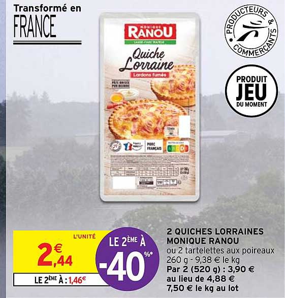 2 quiches lorraines monique ranou