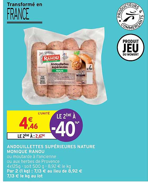 andouillettes supérieures nature monique ranou