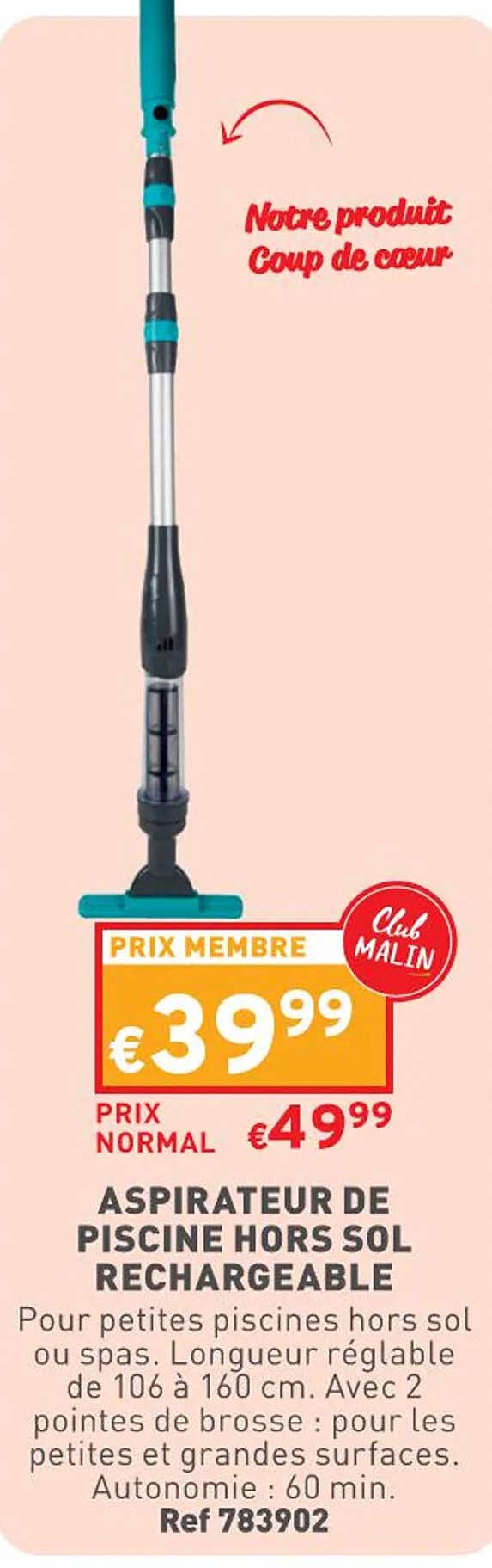 aspirateur de piscine hors sol rechargeable