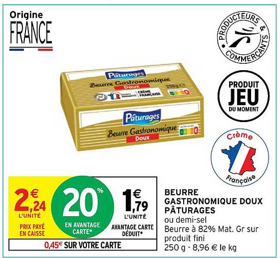 Beurre Gastronomique Doux Pâturages