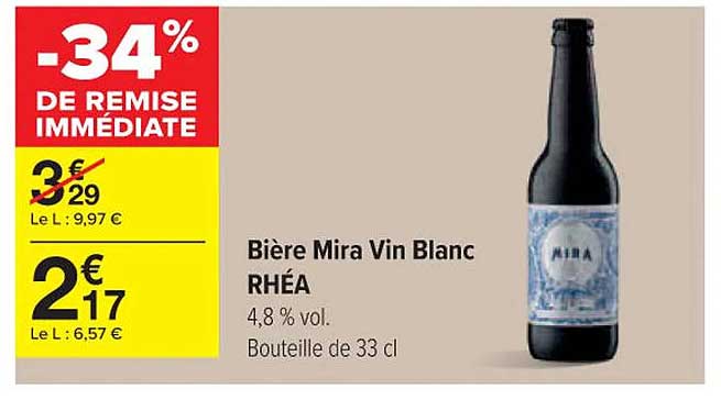 bière mira vin blanc rhéa
