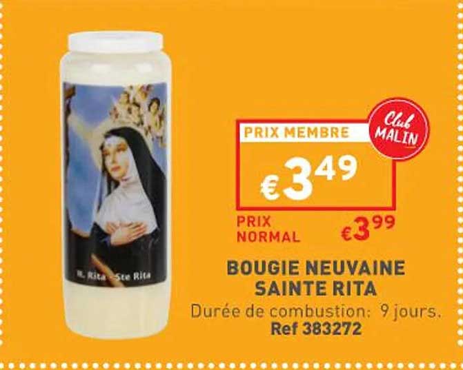 bougie neuvaine sainte rita