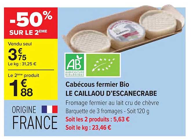 cabécous fermier bio le caillou d'escanecrabe