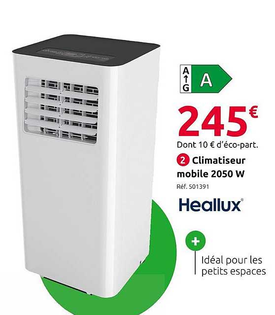 Climatiseur Mobile 2050w Heallux