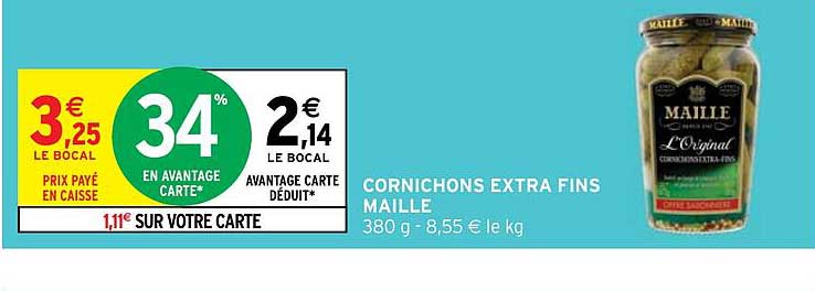 Cornichons Extra Fins Maille