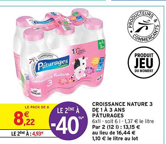 croissance nature 3 de 1 à 3 ans pâturages