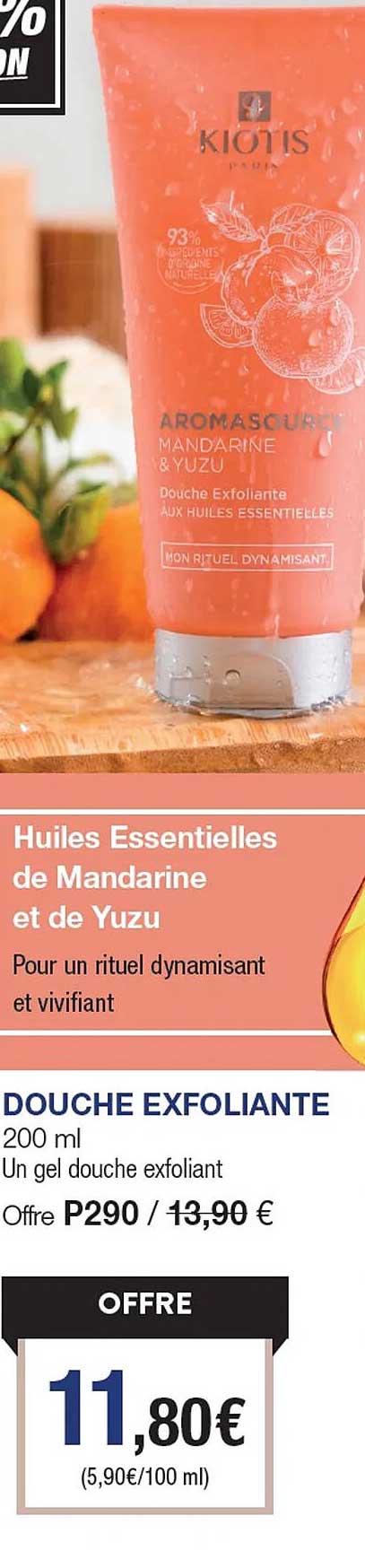 douche exfoliante kiotis