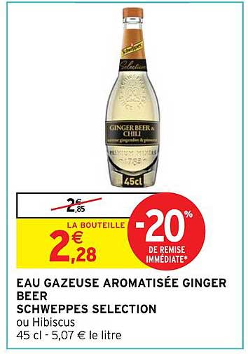 Eau Gazeuse Aromatisée Ginger Beer Schweppes Sélection