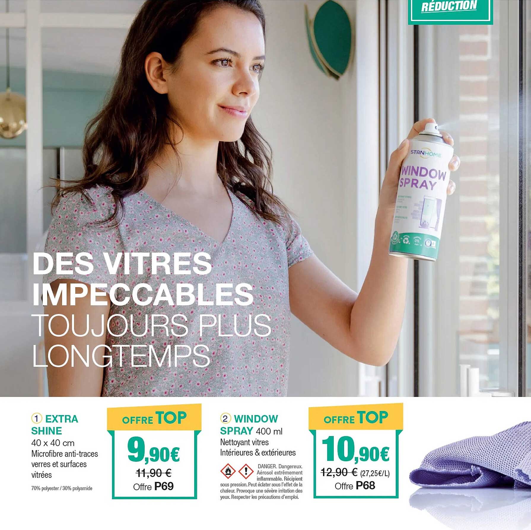 extra shine, window spray