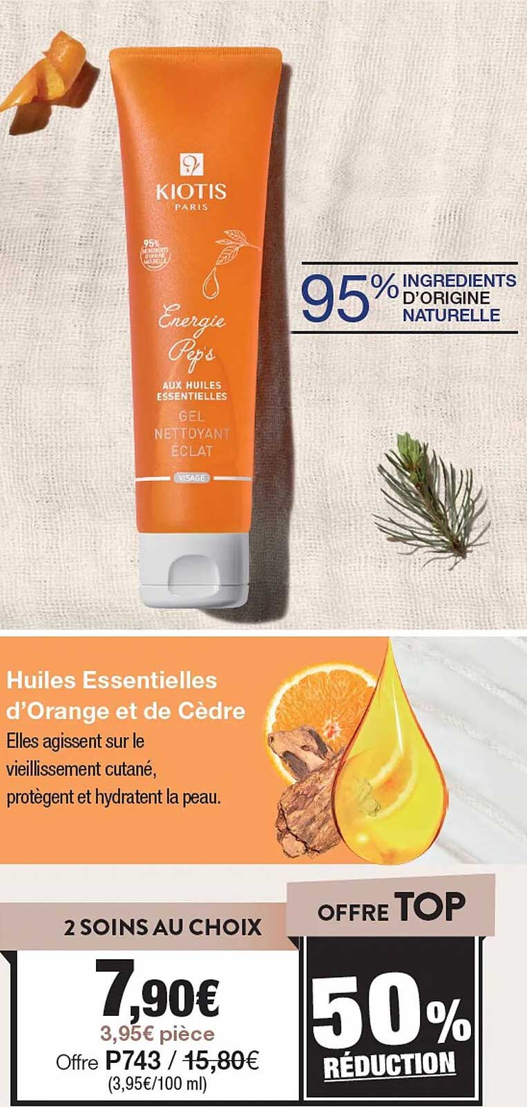 huiles essentielles d'orange et de cèdre kiotis