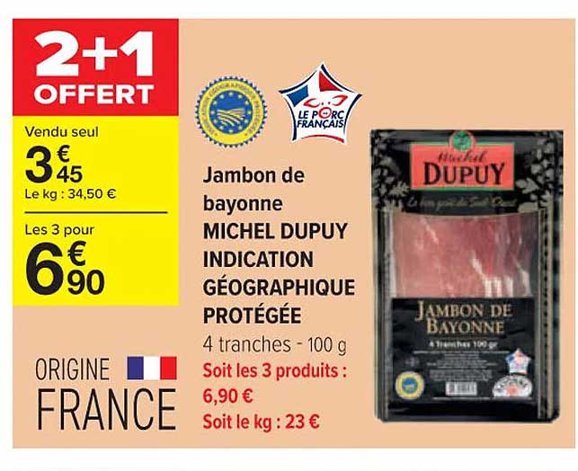 jambon de bayonne michel dupuy indication géographique protégée