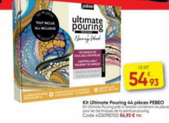 kit ultimate pouring 44 pièces pebeo