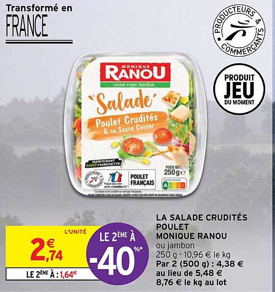 la salade crudités poulet monique ranou