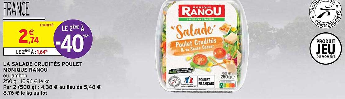 la salade crudités poulet monique ranou