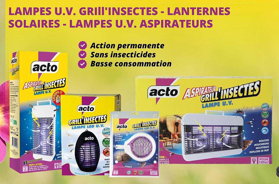 lampe u.v. grill'insectes - lanternes solaires - lampes u.v. aspirateurs