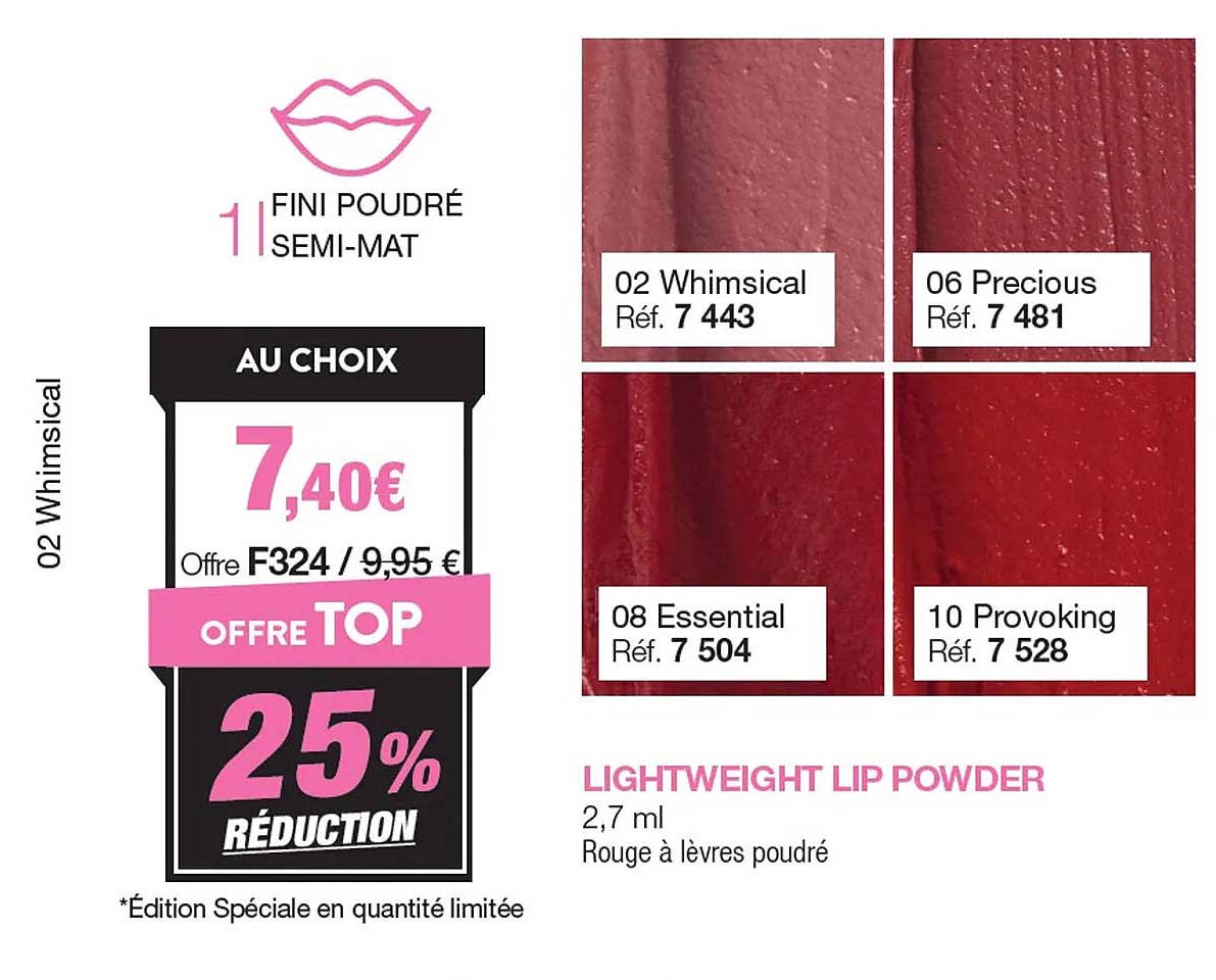 lightweight lip powder