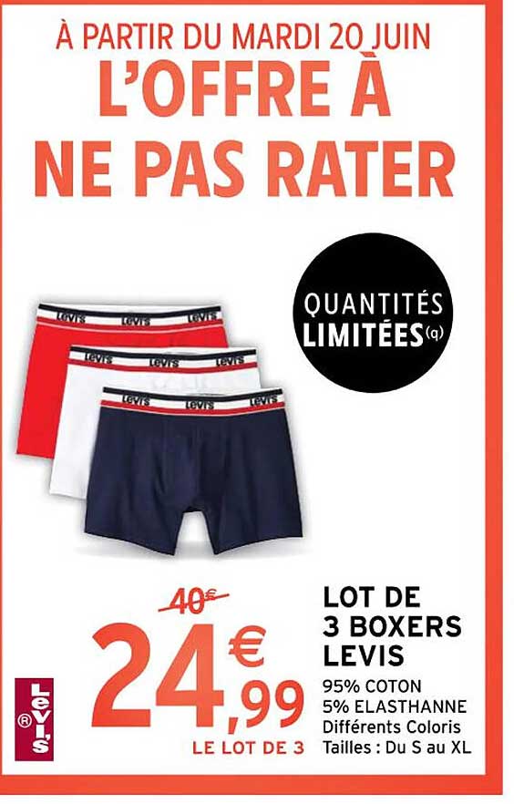 Lot De 3 Boxers Levi's