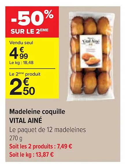 madeleine coquille vital ainé