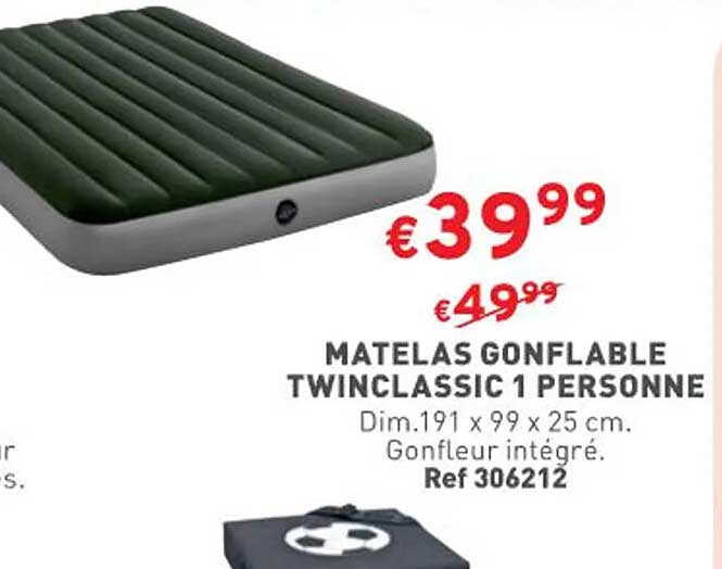matelas gonflable twinclassic 1 personne