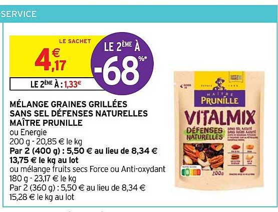 mélange graines grillées sans sel défenses naturelles maître prunille