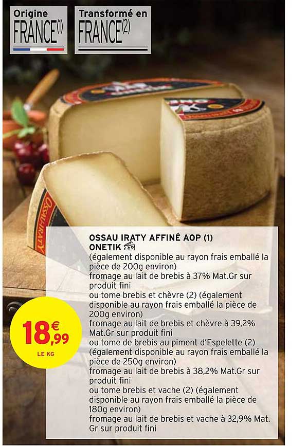 ossau iraty affiné aop onetik