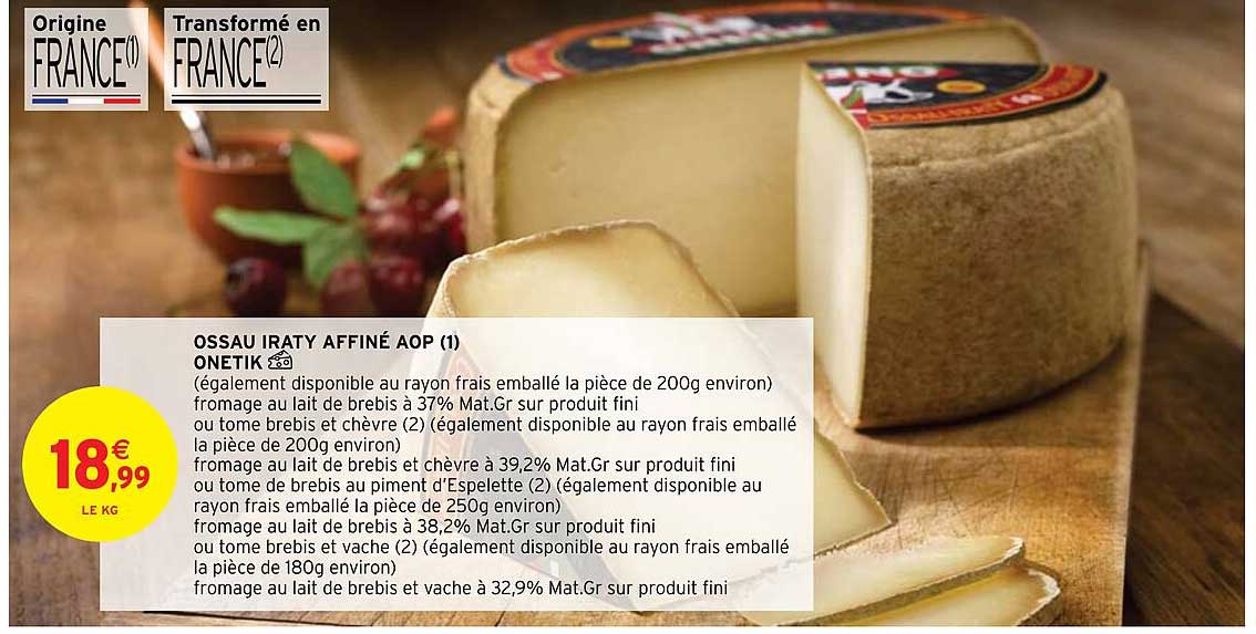 ossau iraty affiné aop onetik