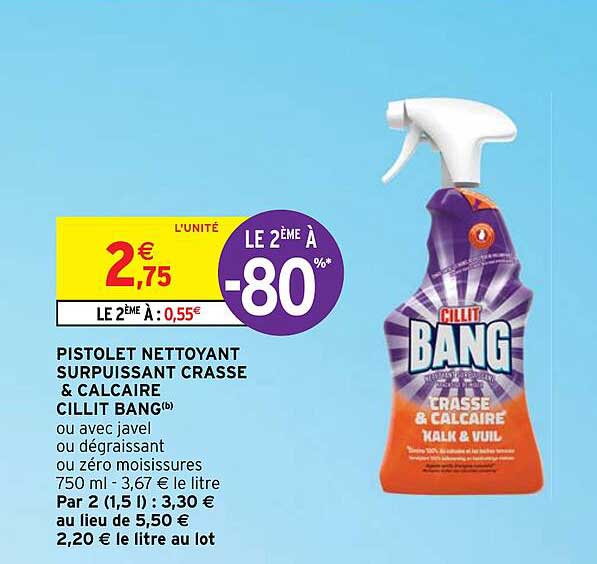 Pistolet Nettoyant Surpuissant Crasse & Calcaire Cillit Bang
