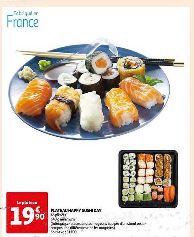 plateau happy sushi day