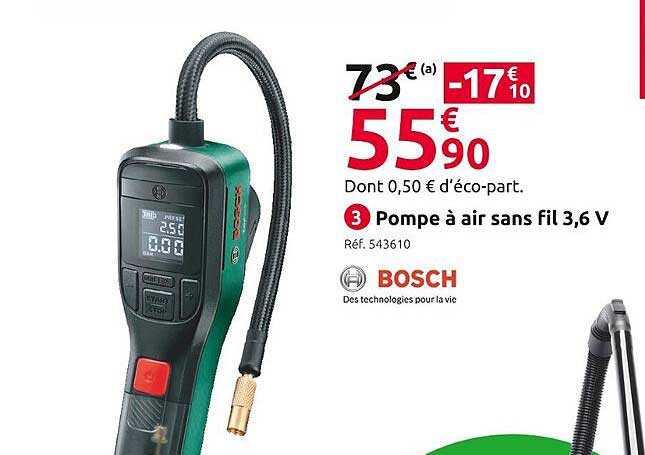 pompe à air sans fil 3,6v bosch