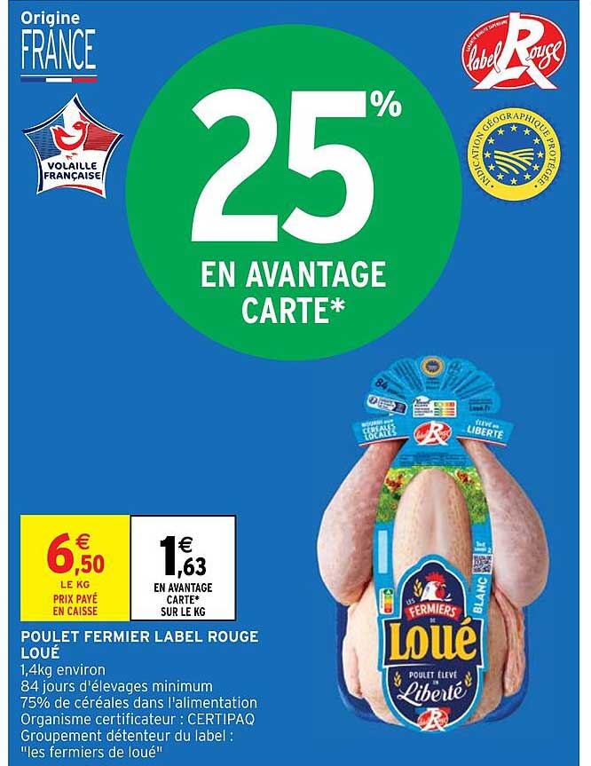 Poulet Fermier Label Rouge Loué