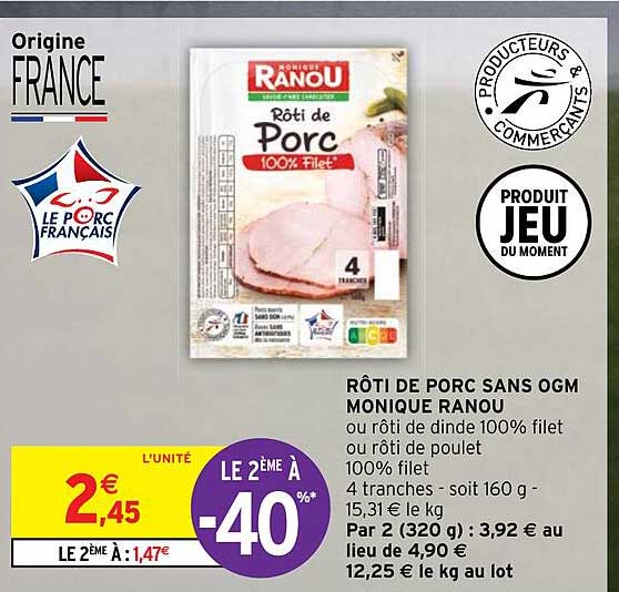 rôti de porc sans ogm monique ranou