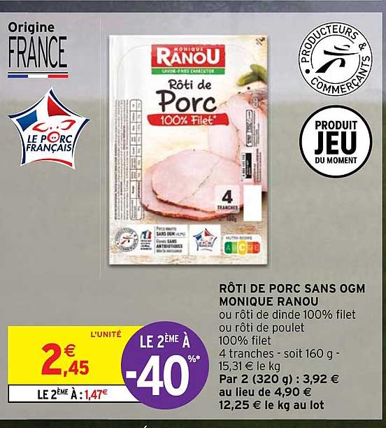 rôti de porc sans ogm monique ranou