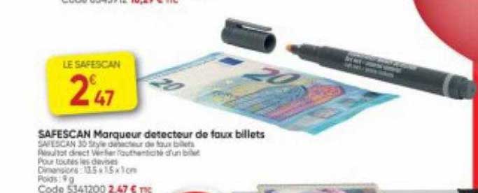 safescan marqueur détecteur de faux billets