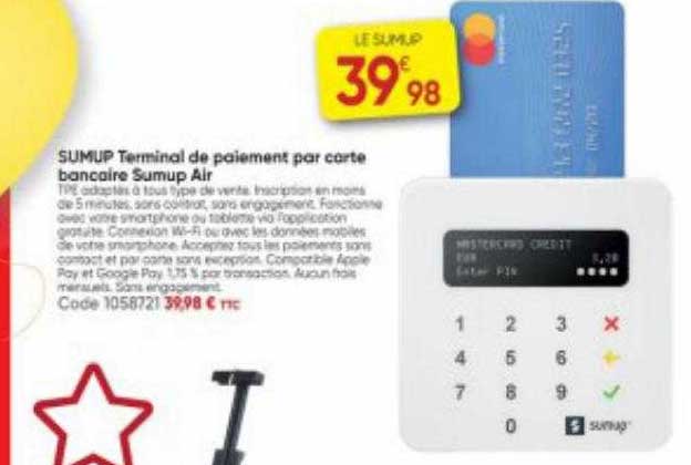 sumup terminal de paiement par carte bancaire sumup air