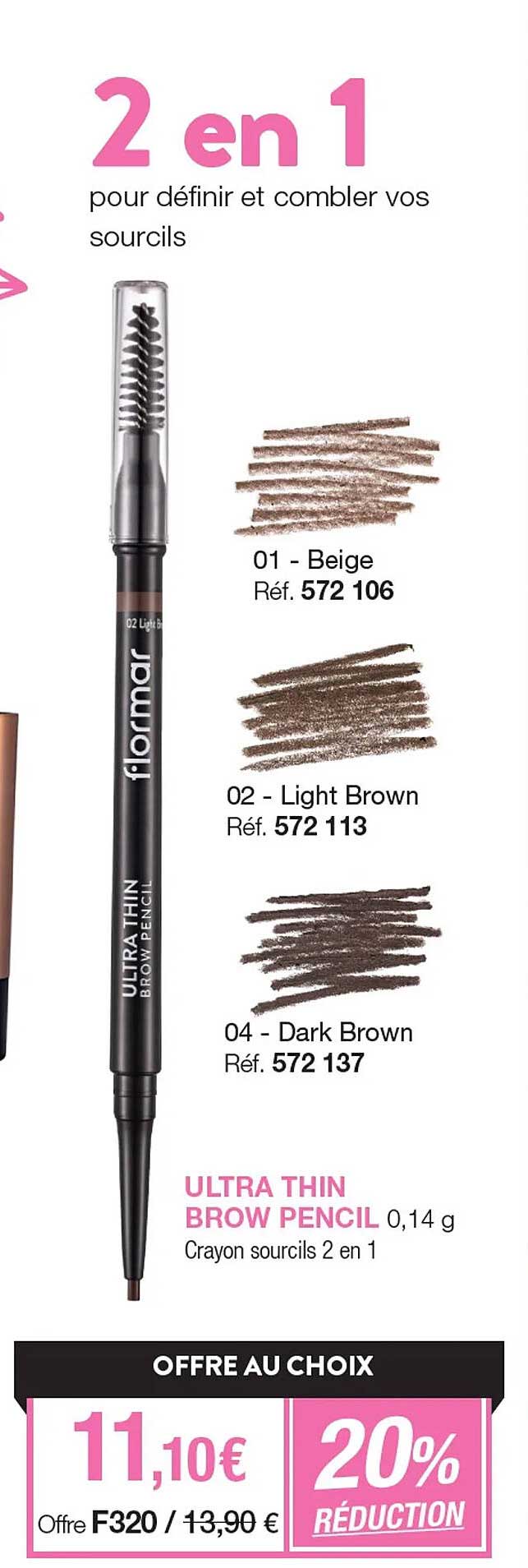ultra thin brow pencil flormar