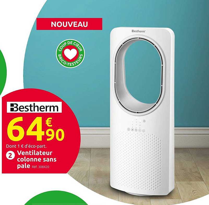ventilateur colonne sans pale bestherm