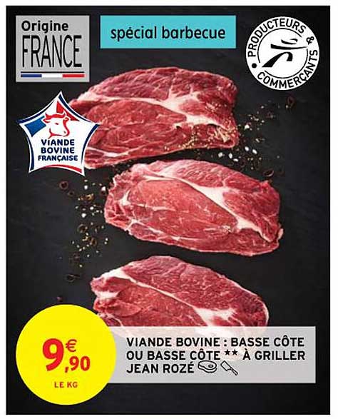 viande bovine : basse côte ou basse côte**à griller jean rozé