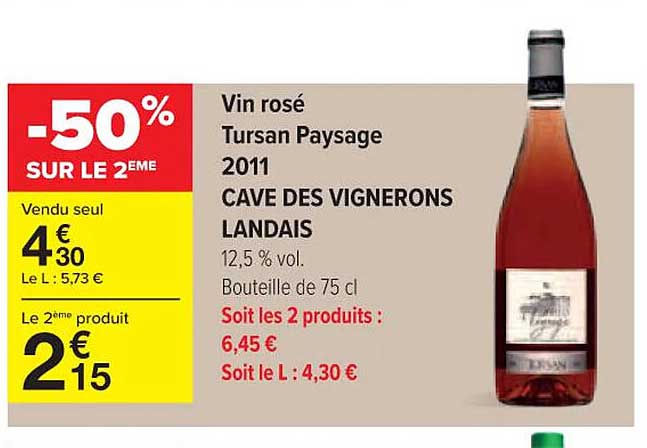 vin rosé tursan paysage 2011 cave des vignerons landais