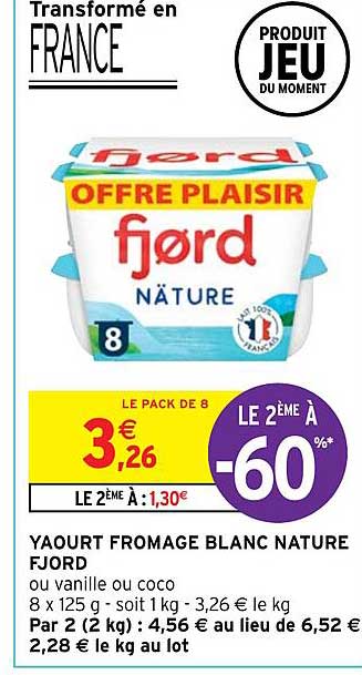 Yaourt Fromage Blanc Nature Fjord