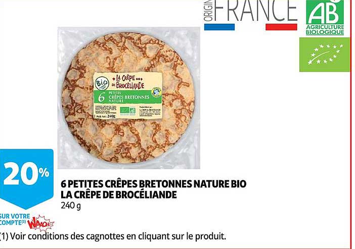 6 petites crêpes bretonnes nature bio la crêpe de brocéliande