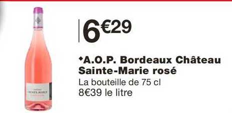 a.o.p. bordeaux château sainte marie rosé