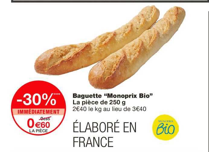 Baguette Monoprix Bio