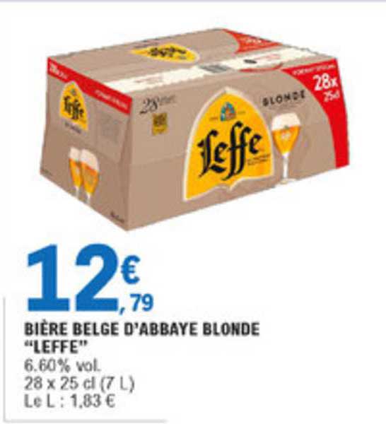 Bière Belge D'abbaye Blonde Leffe