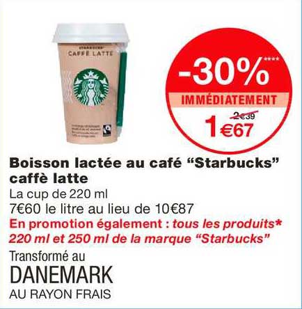 Boisson Lactée Au Café Starbucks Caffè Latte