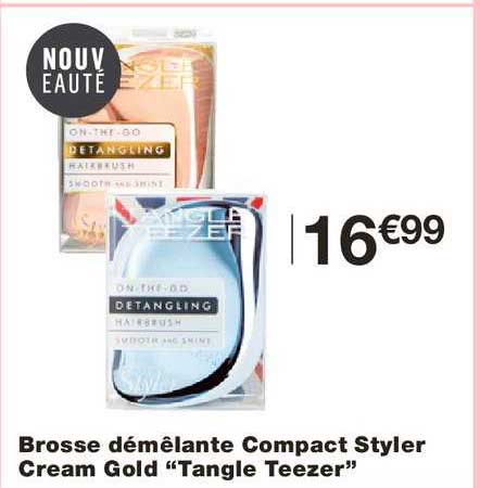 brosse démêlante compact styler cream gold tangle teezer